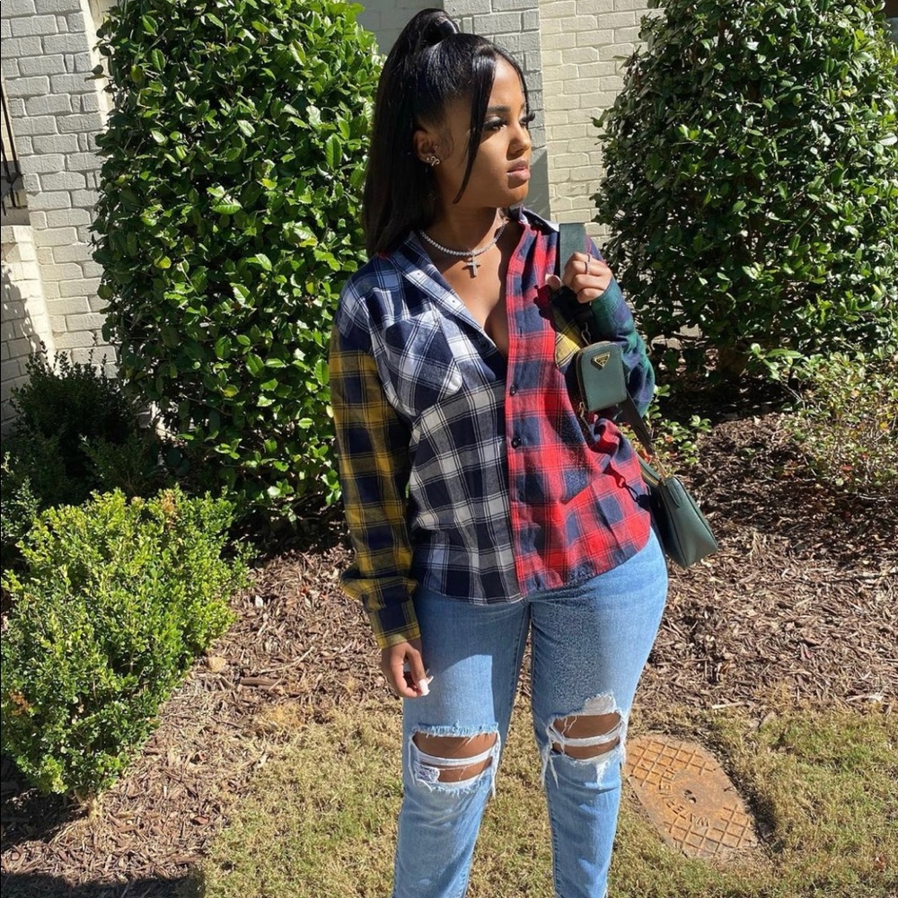 Mix color flannel